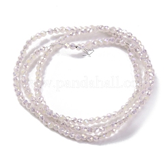 Electroplate Glass Beads Strands&nbsp;EGLA-H107-01A-A02