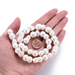 Natural Keshi Pearl Beads Strands&nbsp;PEAR-S020-O01