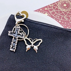 Alloy & Rhinestone & Enamel Keychain&nbsp;PW-WGAF56C-01