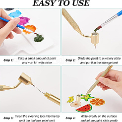 2Pcs Aluminum Slanting Fine Line Paint Pen&nbsp;AJEW-GF0011-73
