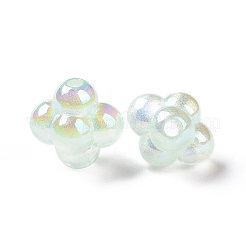 UV Plating Rainbow Iridescent Acrylic Beads&nbsp;OACR-C010-13D