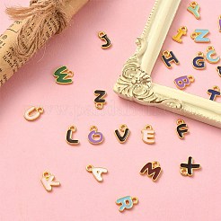 26Pcs 26 Styles Alloy Enamel Pendants&nbsp;ENAM-YW0002-94