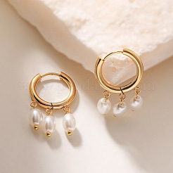 304 Stainless Steel & Imitation Pearl Chandelier Earrings&nbsp;WGDECEE-01