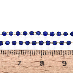 Handmade 304 Stainless Steel Faceted Round Link Chains&nbsp;CHS-N008-06G-01