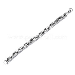 Non-Tarnish 201 Stainless Steel Rope Chain Bracelet for Men Women&nbsp;BJEW-S057-66