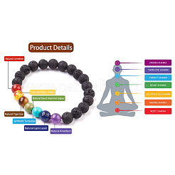 Natural & Synthetic Mixed Stone Stretch Bracelets&nbsp;BJEW-JB03603