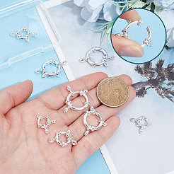 8Pcs 4 Styles 304 Stainless Steel Spring Ring Clasps&nbsp;STAS-PH0007-52A