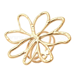 Flower 304 Stainless Steel Finger Rings for Women&nbsp;RJEW-A105-02G