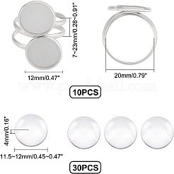 DIY Open Wrap Finger Ring Making Kit&nbsp;DIY-UN0003-24