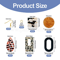 DIY Geometry Acrylic Dangle Earrings Making Kit&nbsp;DIY-TA0009-28