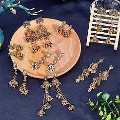 8 Pairs 8 Style Zinc Alloy Dangle Stud Earrings for Women&nbsp;EJEW-AN0003-16