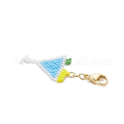 Handmade Glass Seed Beaded Pendant Decorations&nbsp;HJEW-MZ00356-04