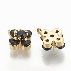 Brass Cubic Zirconia Charms&nbsp;ZIRC-Q002-152G-01