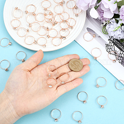 40Pcs Adjustable Alloy Rhinestone Finger Rings for Women&nbsp;RJEW-SP0001-02RG