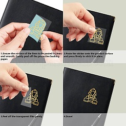 Nickel Metal Waterproof Self-Adhesive Picture Stickers&nbsp;DIY-WH20016-008