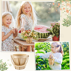 10Pcs Wooden Apple Flower Baskets with Handle&nbsp;AJEW-TW0001-12