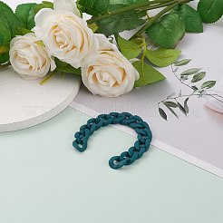 Handmade Rubberized Style Acrylic Curb Chains&nbsp;AJEW-JB00855-02