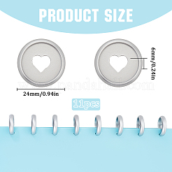Hollow Heart ABS Plastic Loose Leaf Ring Round Binder Discs&nbsp;KY-SP0001-21A-02
