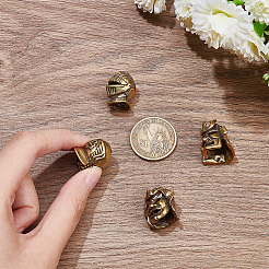 4Pcs 4 Styles Brass European Beads&nbsp;KK-NB0003-58