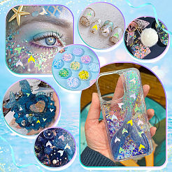 9Pcs 9 Colors Fishtail PET Sequins Nail Care Decoration Accessories&nbsp;MRMJ-OC0003-99