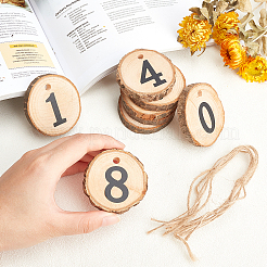Natural Wood Hanging Pendant Decorations&nbsp;HJEW-WH0021-12