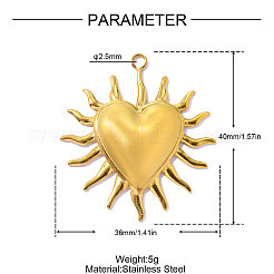 304 Stainless Steel Pendants&nbsp;STAS-OY015-95G