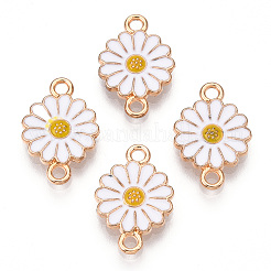Zinc Alloy Enamel Sunflower Connector Charms&nbsp;ENAM-E011-01KCG-09