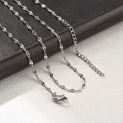 Brass Dapped Chains Necklaces for Women&nbsp;NJEW-D302-23P