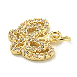 Rack Plating Brass Micro Pave Cubic Zirconia Charms&nbsp;KK-K386-08G