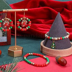 1200Pcs 4 Colors Christmas Themed Opaque Acrylic Beads&nbsp;MACR-SC0001-41