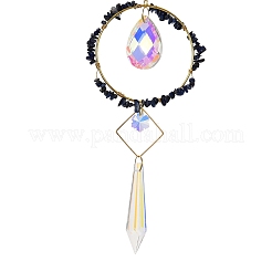 Natural Lapis Lazuli Chips Hanging Ornaments&nbsp;G-Z051-01F