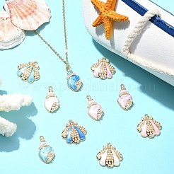 20Pcs 10 Styles Marine Theme Alloy Enamel Pendants&nbsp;FIND-CJ0002-93