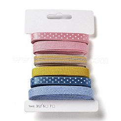 18 Yards 6 Colors Polyester Ribbon&nbsp;SRIB-C001-B08