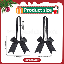 50Pcs Polyester Bowknot with Elastic Cord&nbsp;HJEW-ME00114