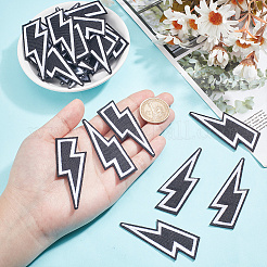 30Pcs Lightning Bolt Polyester Computerized Embroidery Iron on Patches&nbsp;PATC-HY0001-64
