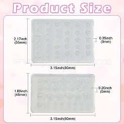 2Pcs 2 Styles Button Shaped Nail Art Silicone Molds&nbsp;ST-CJ0043-043