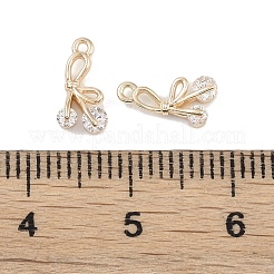 Brass Micro Pave Clear Cubic Zirconia Pendants&nbsp;KK-K351-46E-G