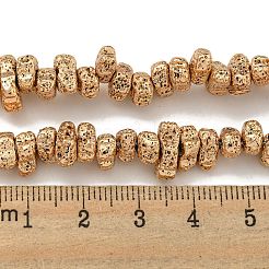 Electroplated Natural Lava Rock Beads Strands&nbsp;G-I360-U01-02