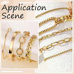 2 Sets 2 Styles Alloy Chain Bracelets & Bangles Set for Women&nbsp;BJEW-SP0001-34B