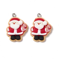 Christmas Theme Opaque Resin Pendants&nbsp;FIND-E025-03