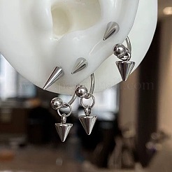 304 Stainless Steel Dangle Stud Earrings&nbsp;FS-WG2B7D5-01