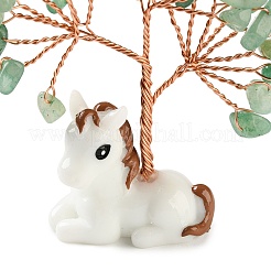 Natural Green Aventurine Chips Tree of Life Decorations&nbsp;DJEW-A017-01J