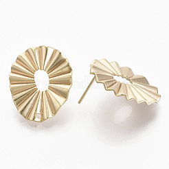 Brass Stud Earring Findings&nbsp;X-KK-T056-15G-NF