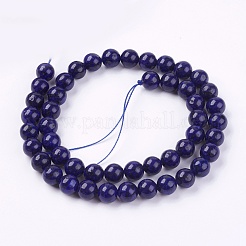 Dyed Natural Lapis Lazuli Bead Strands&nbsp;G-R173-8mm-01