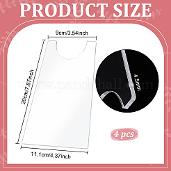 4Pcs Transparent Acrylic Wall Pads&nbsp;DIY-BC0018-04