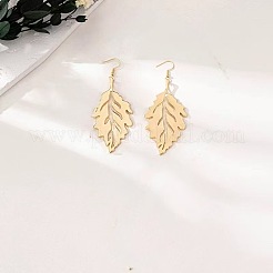 Alloy Hollow Leaf Dangle Earrings & Pendant Necklaces Sets for Women&nbsp;WGD16DB-01