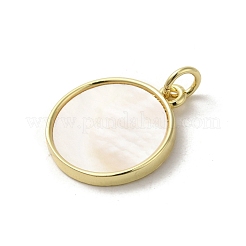 Brass Pave Shell Pendants&nbsp;KK-I708-14G-G