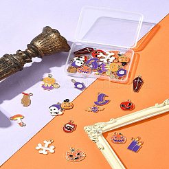30Pcs 15 Styles Alloy Enamel Pendants&nbsp;ENAM-FS0001-90