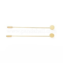 Brass Lapel Pin Base Settings&nbsp;KK-I693-02E-G
