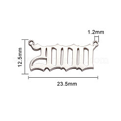 Stainless Steel Birth Year Charms&nbsp;STAS-CJ0001-106